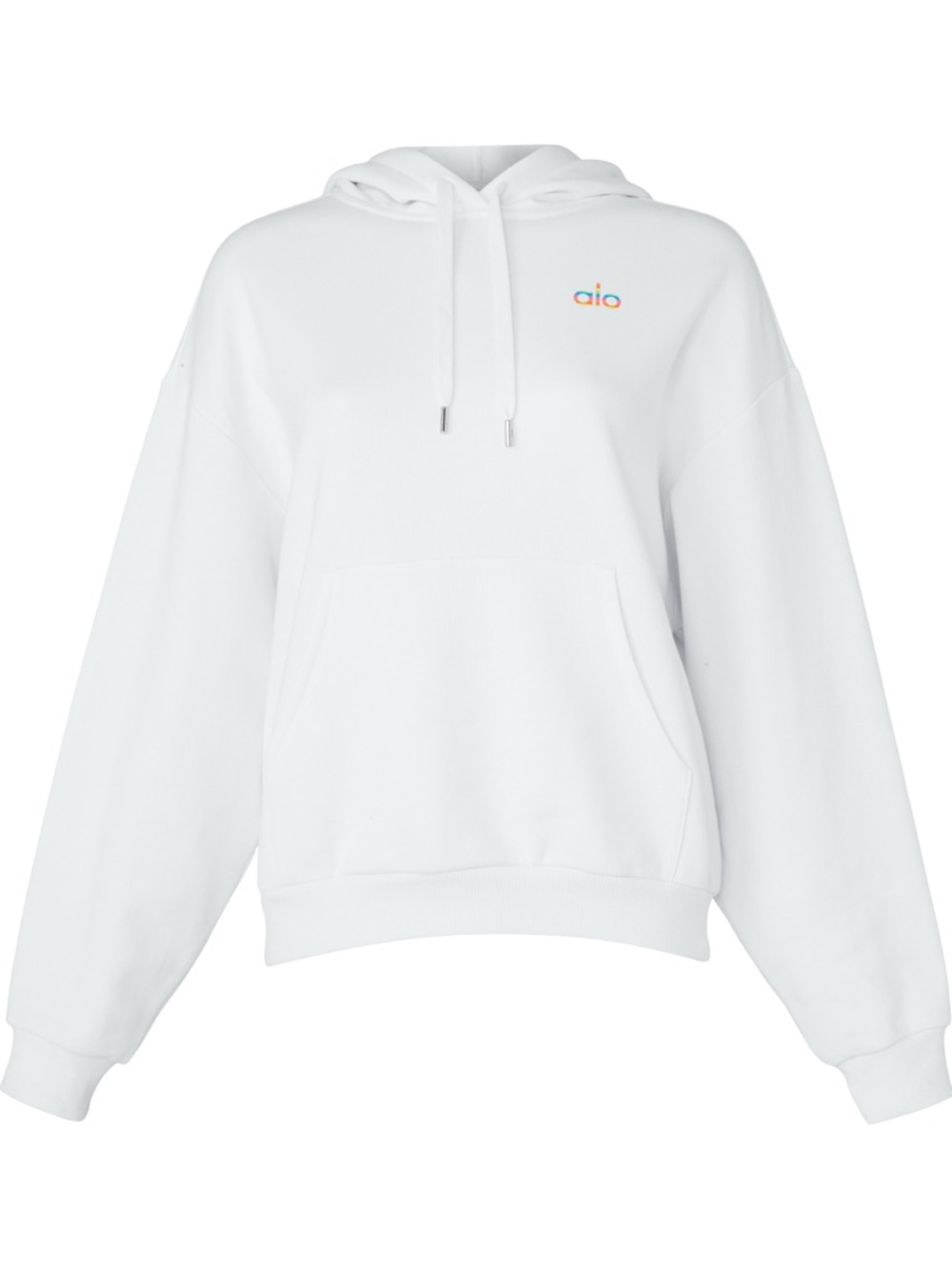 ALO Yoga White Oversized Hoodie - Women's Pullover - Picture 9 of 16